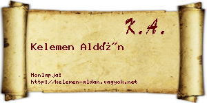 Kelemen Aldán névjegykártya